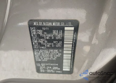 2012 Nissan Quest Le from USA, damaged, VIN JN8AE2KP7C9032248